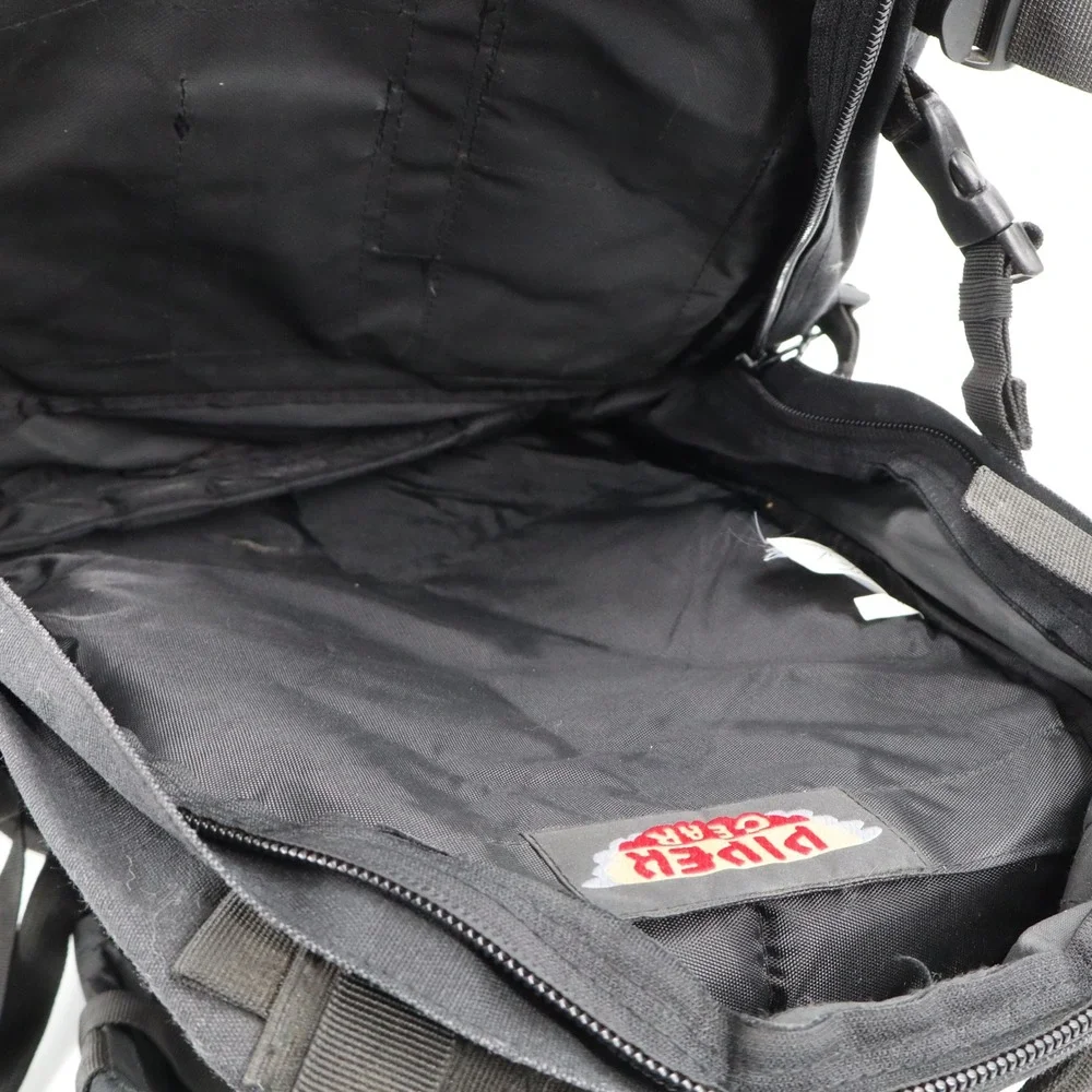 Piper Gear Tactical Backpack Unisex Large Black Canvas Rugged Gorpcore Bag‎